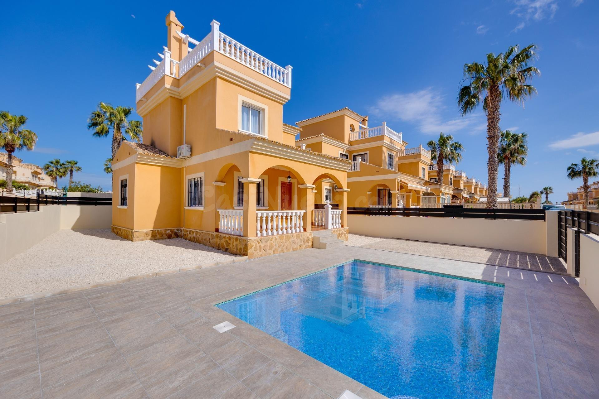 GRAN VILLA EN ALGORFA: 3 HAB, 2 BAÑOS