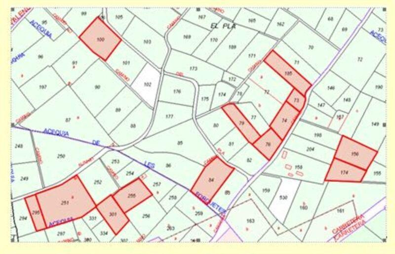 Venta de 13 Fincas Rústicas en Polígono 25 en Carlet
