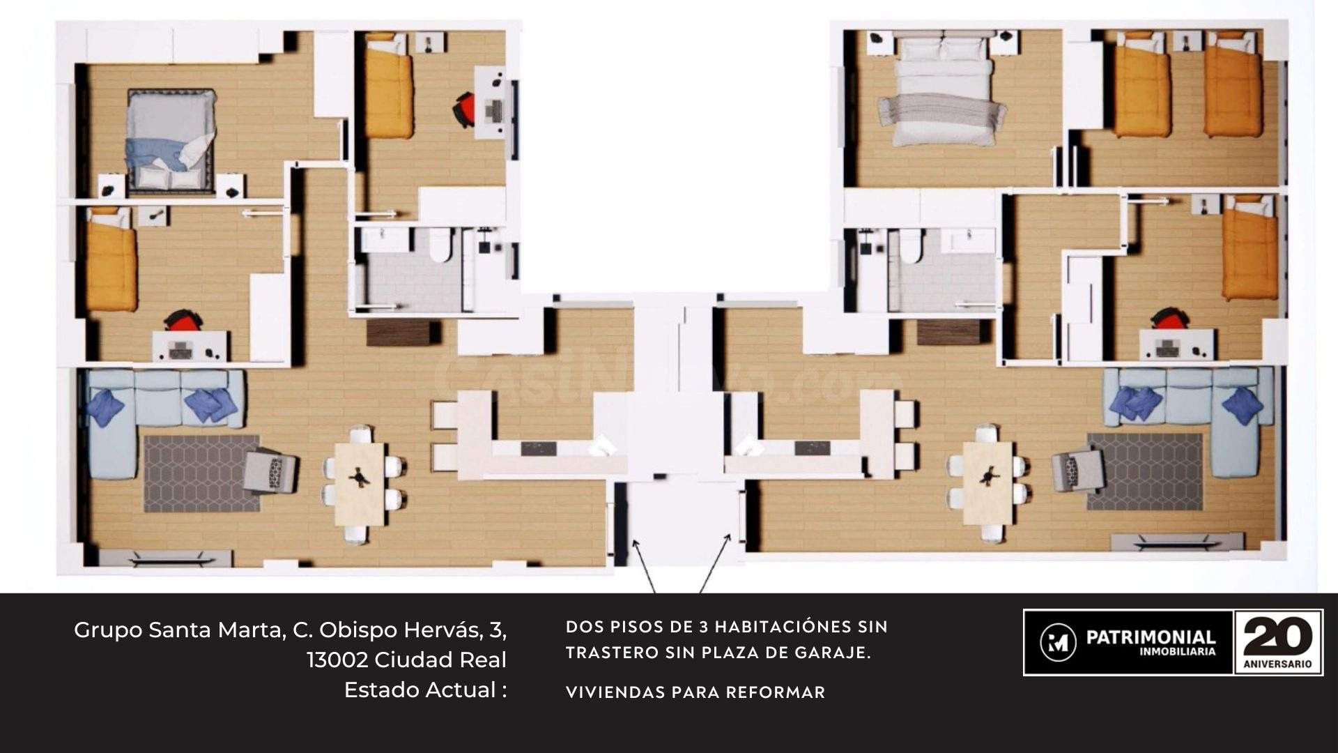 Dos Pisos en venta calle Obispo Hervás con Alárcos