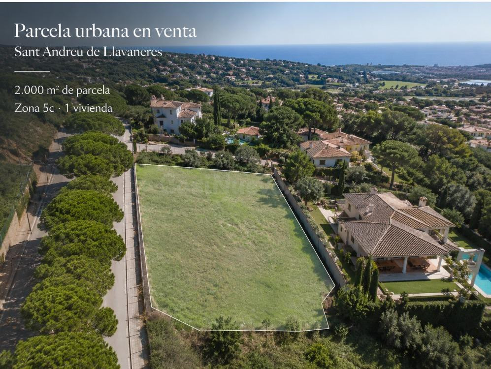 Parcela urbana de 2.000 m2 en venta en Sant Andreu de Llavaneres