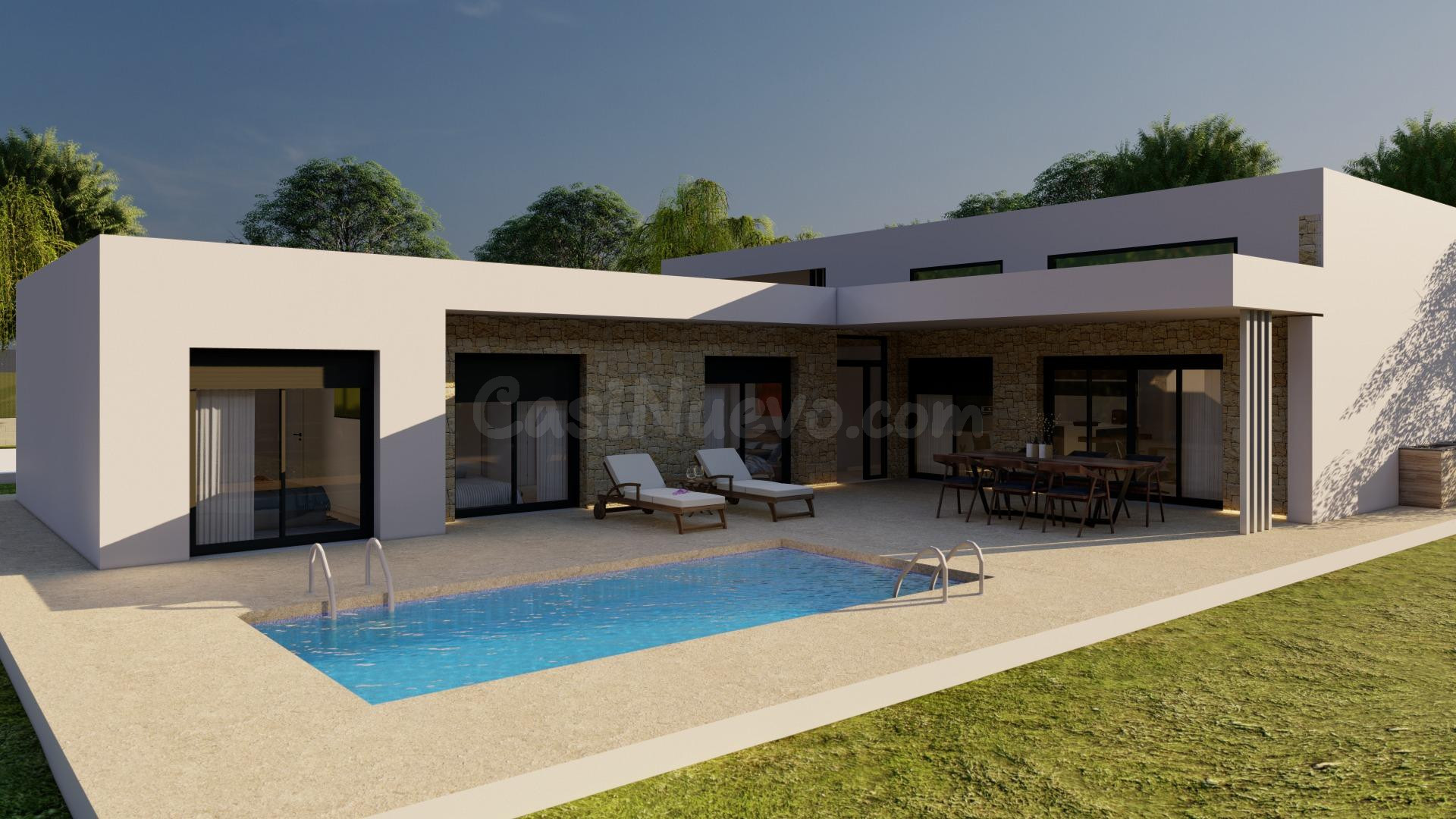 Moderna villa en una gran parcela rústica en Pinoso