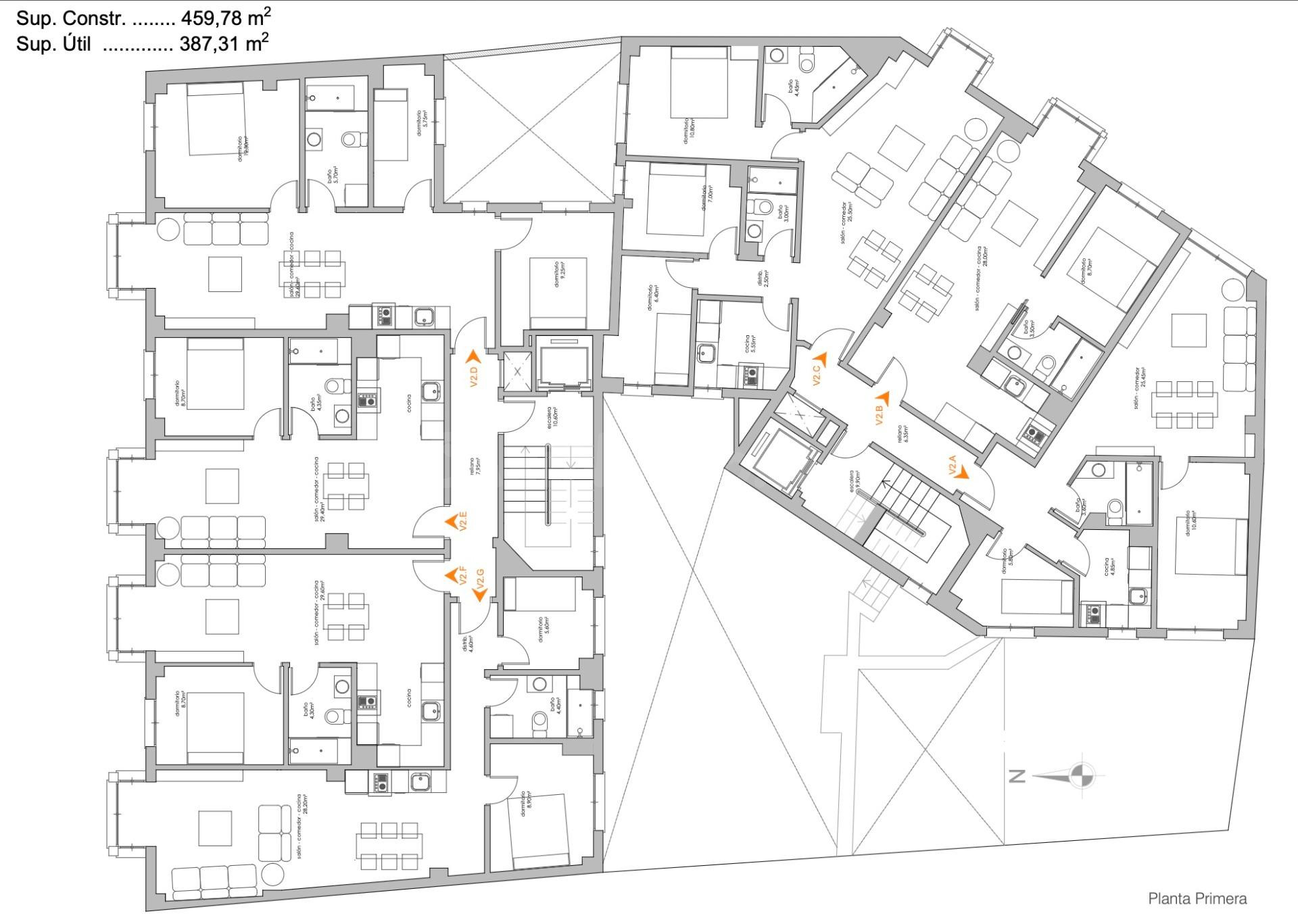 Edificio 60 habitaciones 4250m² en venta - Vallecas-san diego