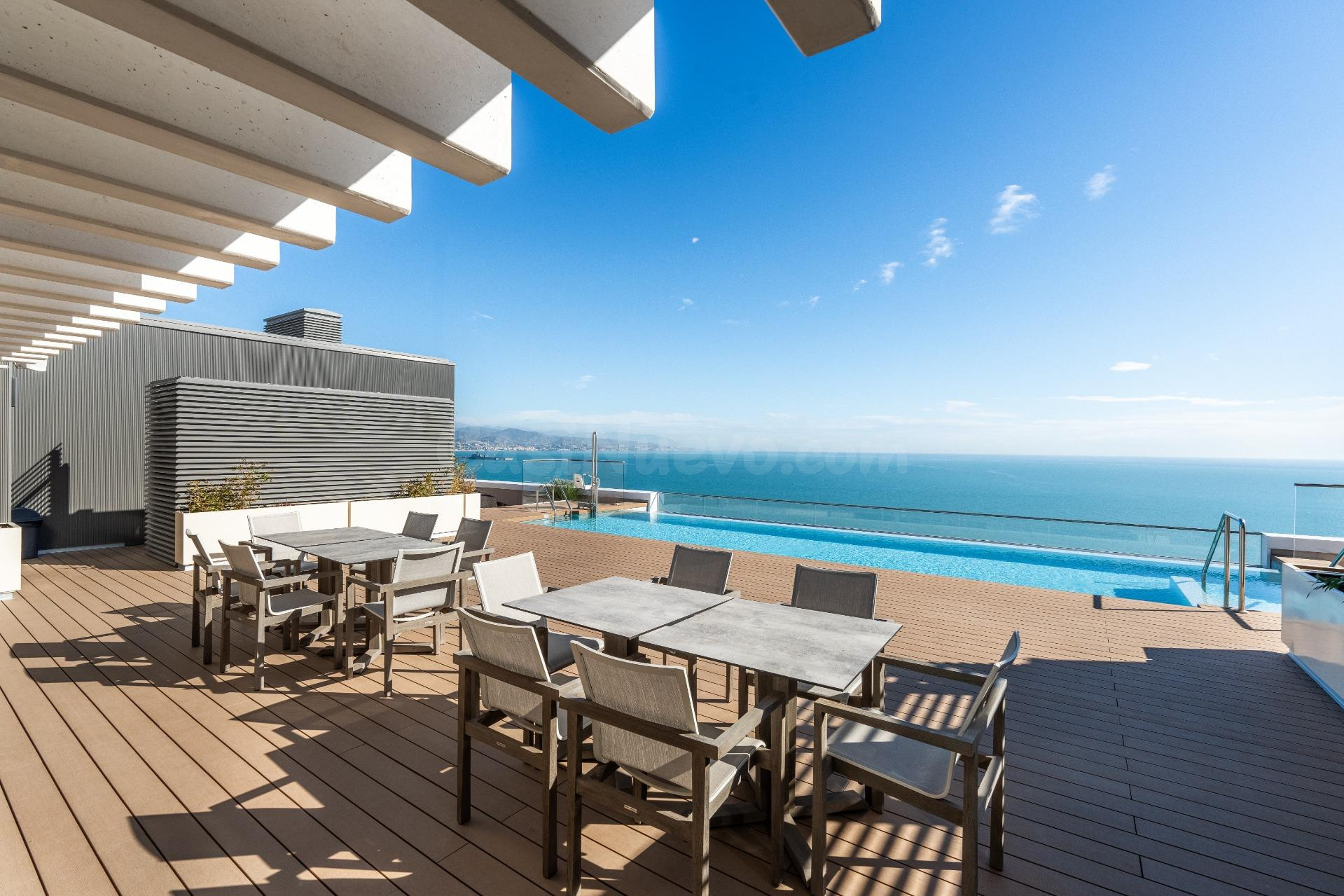 Alquiler de este lujoso y exclusivo Apartamento en Málaga Towers con Vistas al Mar y Servicios de Lujo