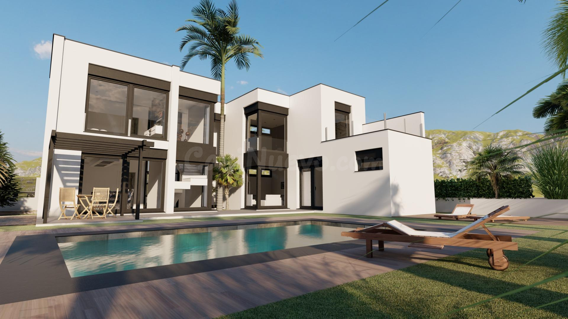 Villa de obra nueva con piscina y diseño personalizable en tranquila urbanización de L’Ametlla de Mar