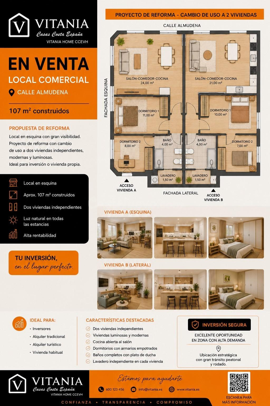 INVERSIÓN EN TORREVIEJA – LOCAL CON POSIBILIDAD DE CAMBIO DE USO A 2 VIVIENDAS