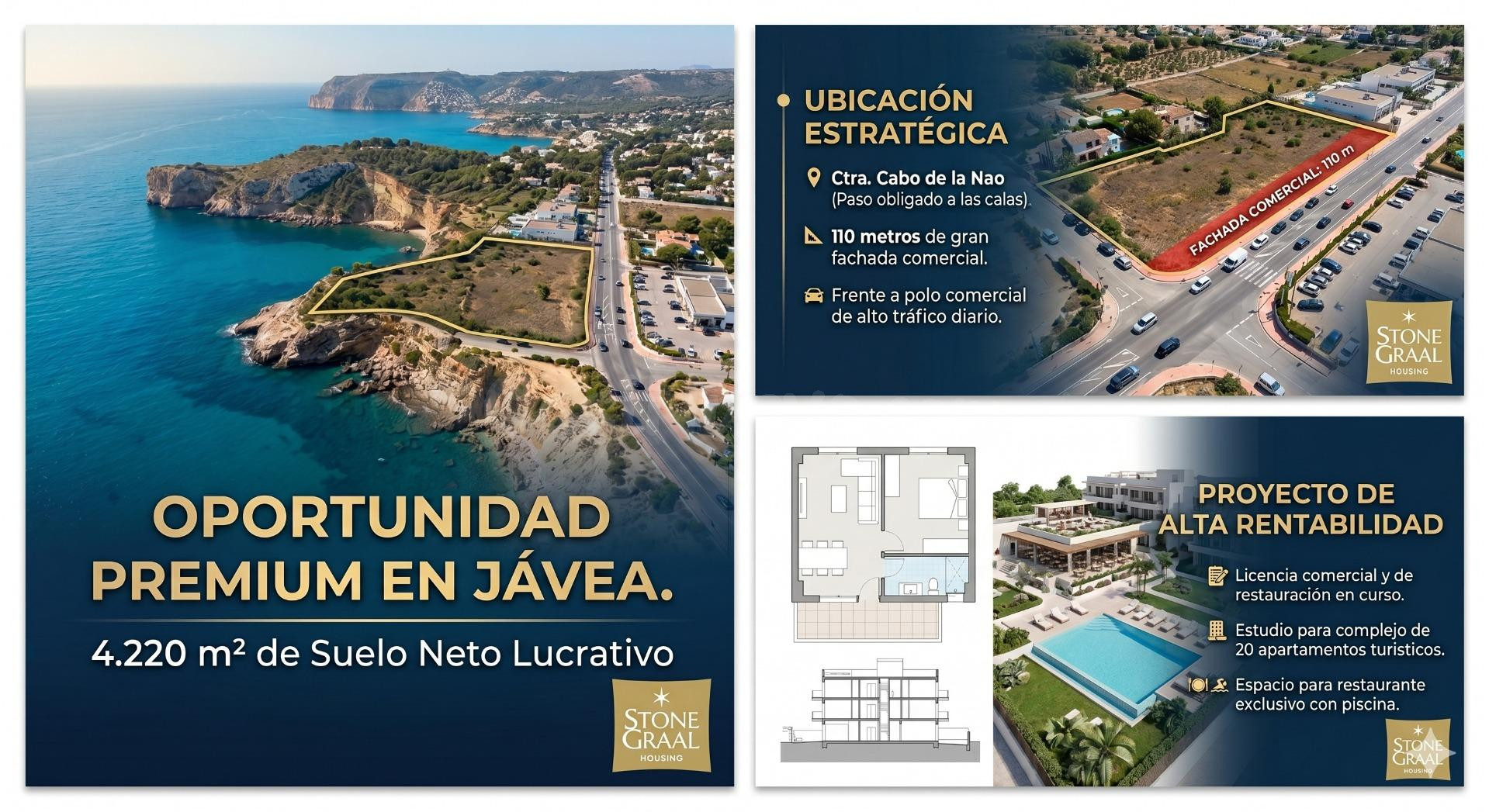 Parcela Premium en Jávea para Desarrollo Turístico y Comercial