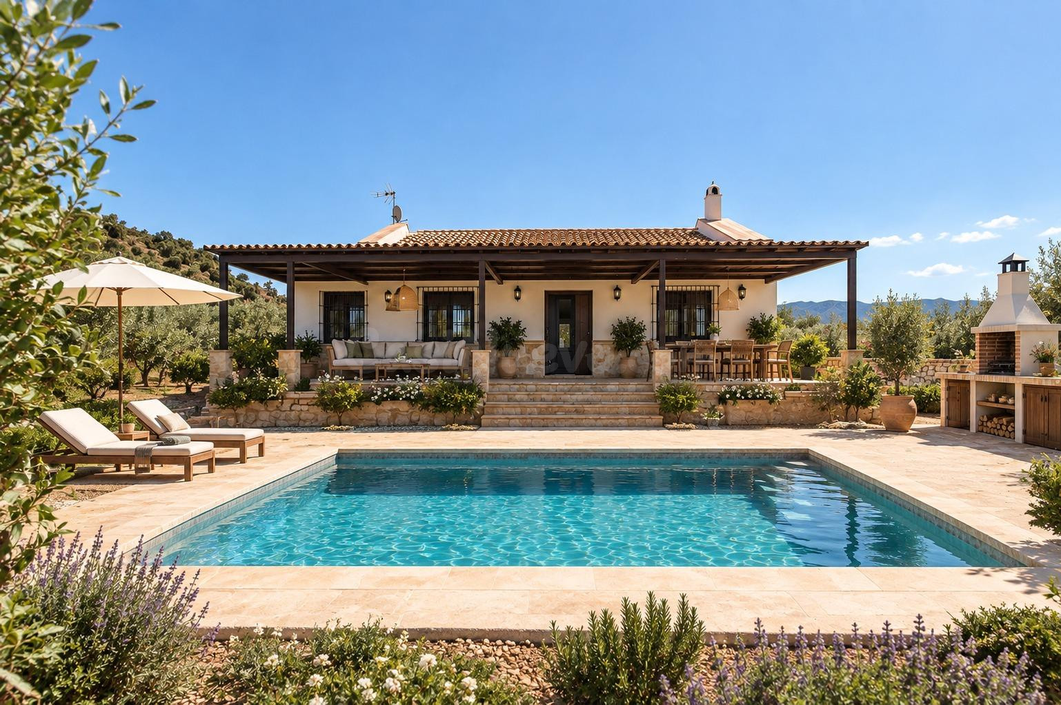 Casa de campo con terreno y vistas abiertas cerca de Antequera, Málaga