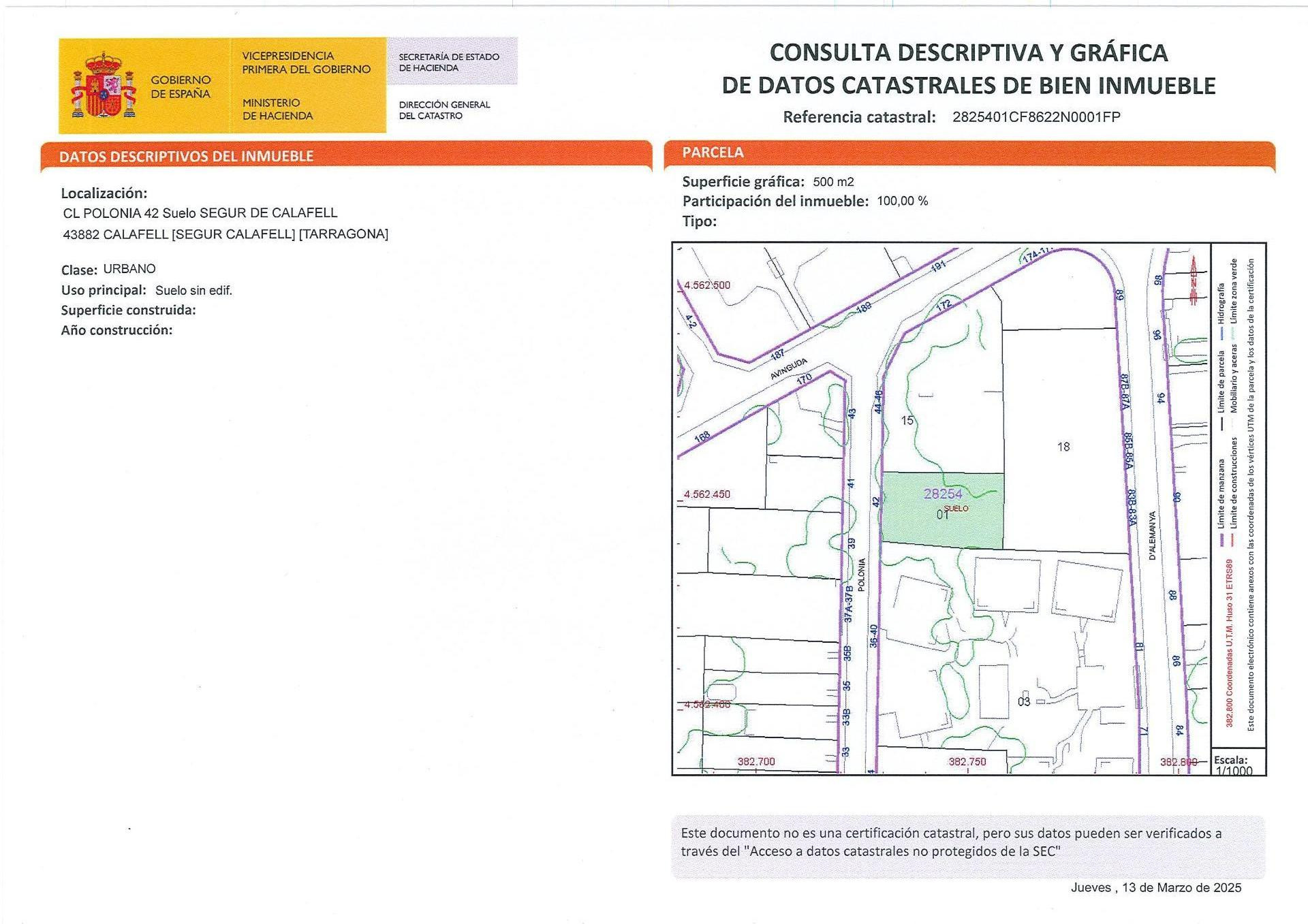 PARCELA URBANA PARA CONSTRUIR 2 CASAS ADOSADAS