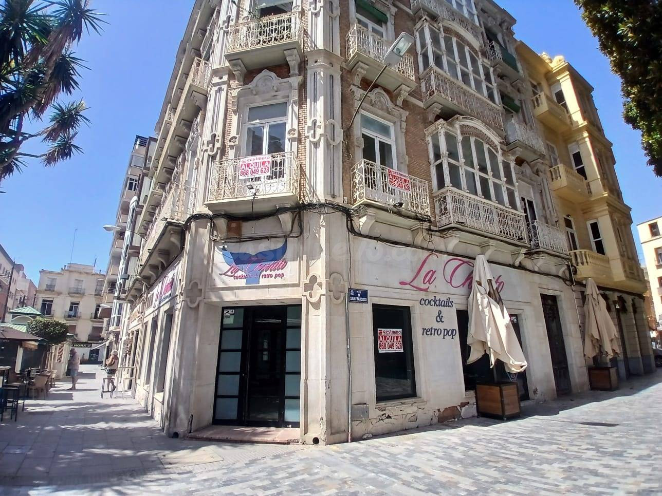 GESTMURO ALQUILER LOCAL COMERCIAL EN PLAZA SAN FRANCISCO CARTAGENA