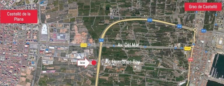 EN VENTA SOLAR URBANO INDUSTRIAL EN AVDA HERMANOS BOU de CASTELLON