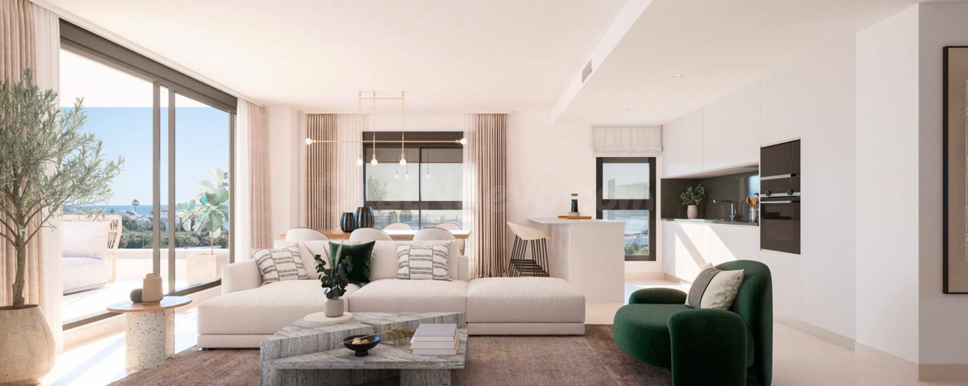 Ático de 2 dormitorios, 2 baños con vistas al mar. Estepona