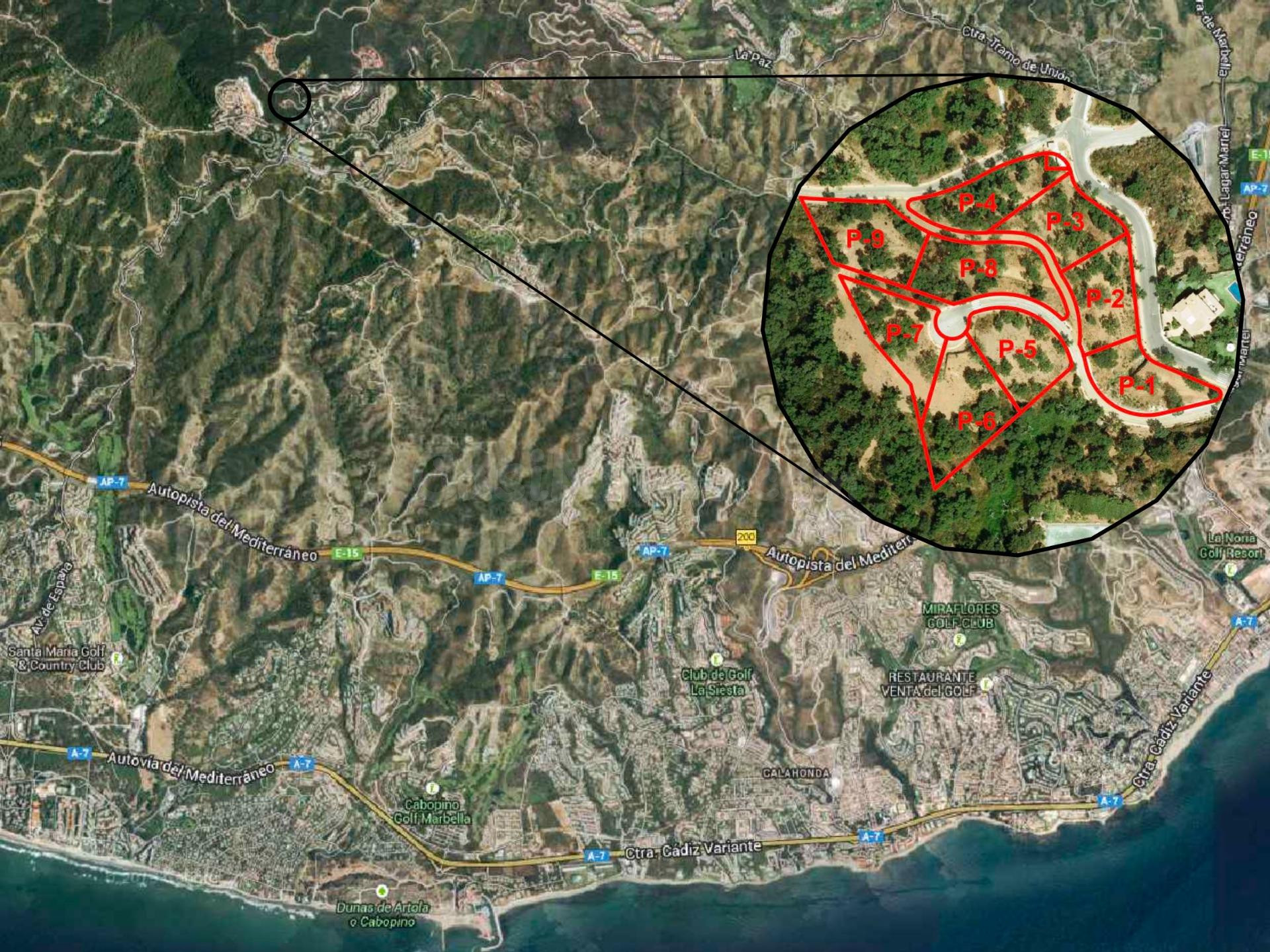 Parcela  para construcción de 9 villas en La Mairena, Ojén