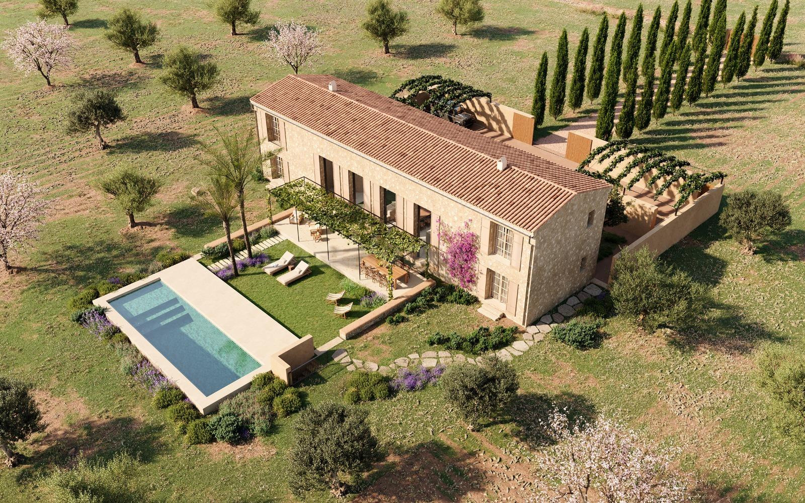 TERRENO URBANIZABLE EN BÚGER CON PROYECTO DE VIVIENDA EXCLUSIVA Y PISCINA