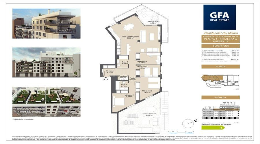 Ático 4 habitaciones 171m² en venta - Centro