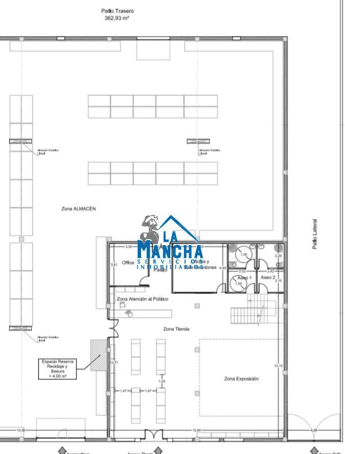 INMOBILIARIA LA MANCHA VENDE NAVE INDUSTRIAL EN EL POLÍGONO CAMPOLLANO ALBACETE.