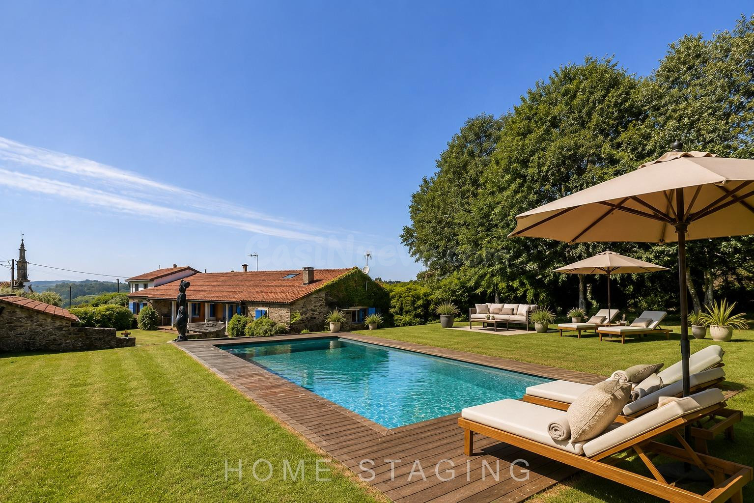 Finca con dos viviendas de piedra restauradas, piscina y licencia turística