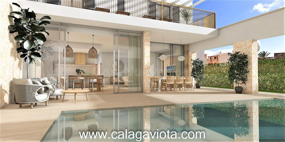 Moderna casa de pueblo con piscina