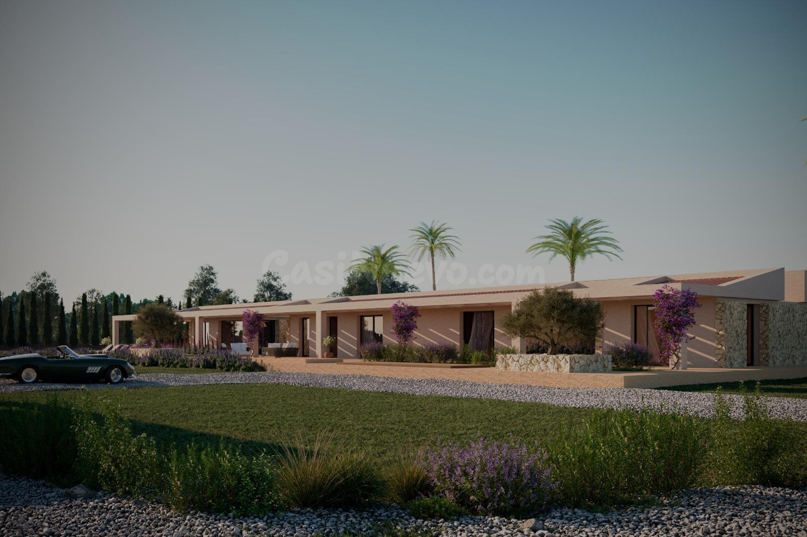 Exclusiva finca rústica con licencia y proyecto aprobado entre Ses Salines y Santanyí