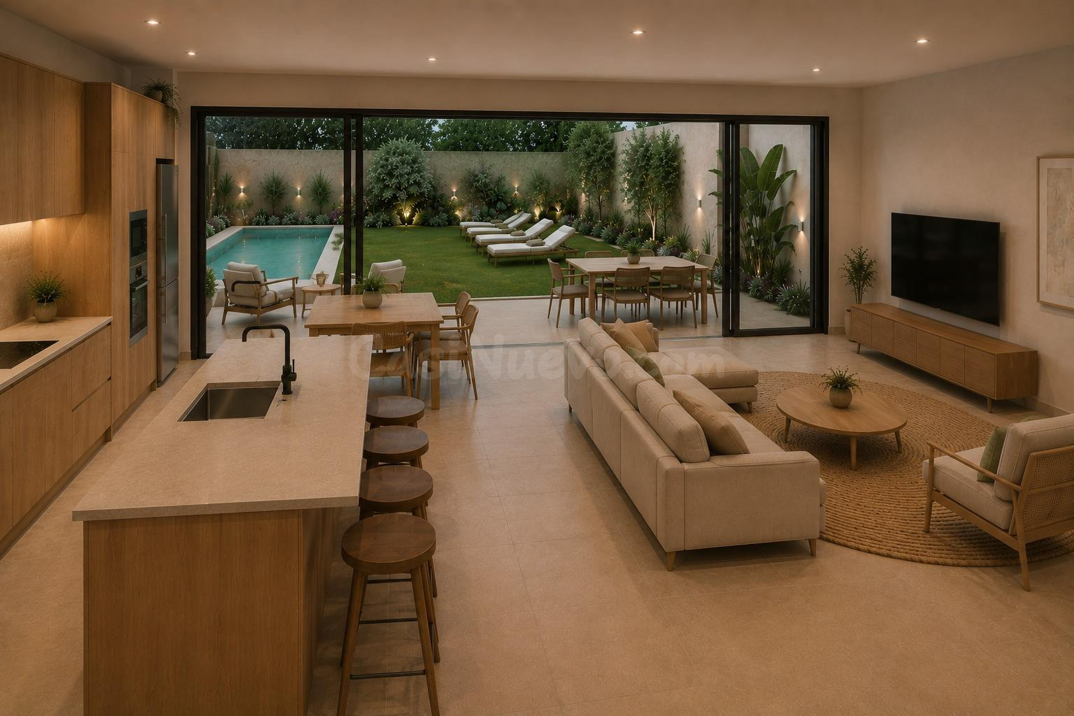 Exclusiva casa de nueva construcción con jardín y piscina en Ses Salines