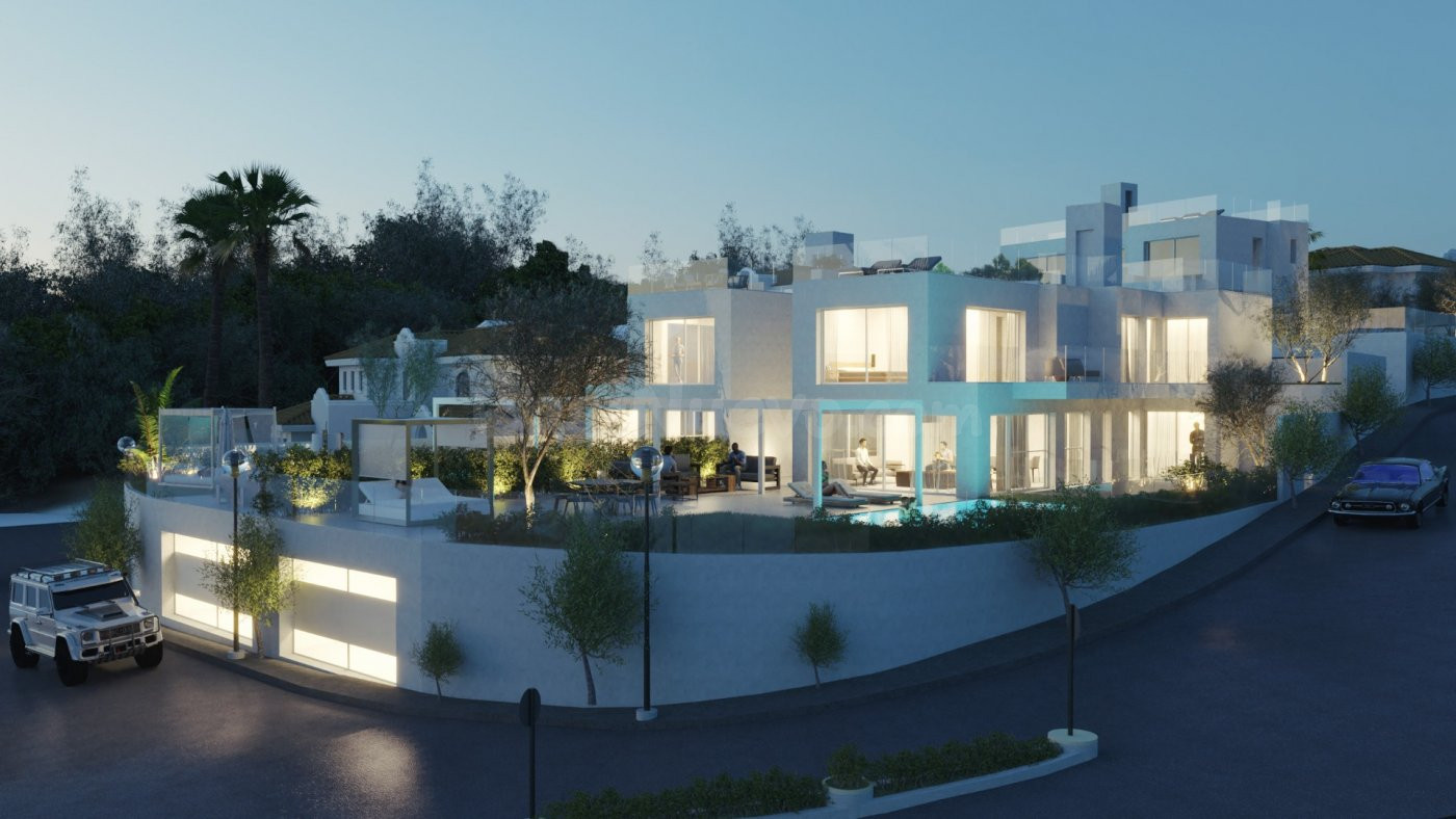 Espectacular villa individual a orillas del mar Mediterráneo en la preciosa zona de Mijas.