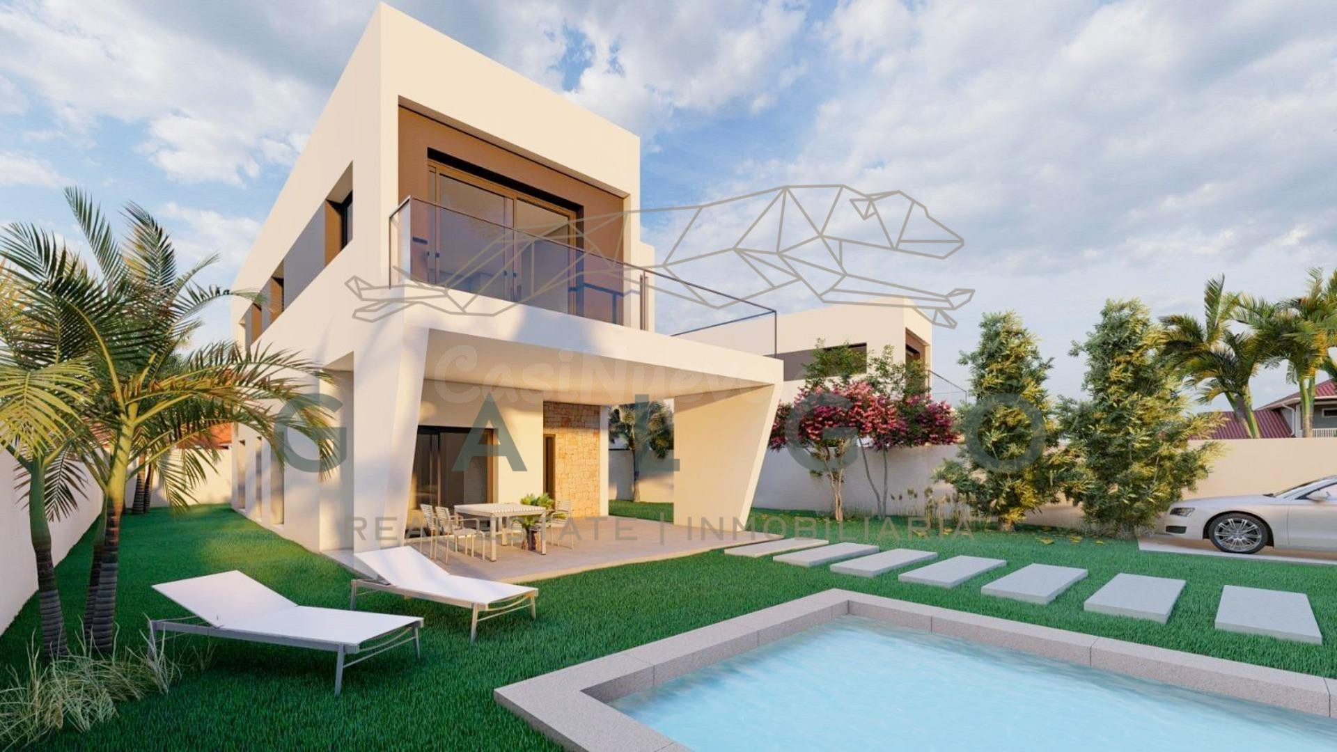 Comprar chalet de obra nueva en Calicanto con piscina