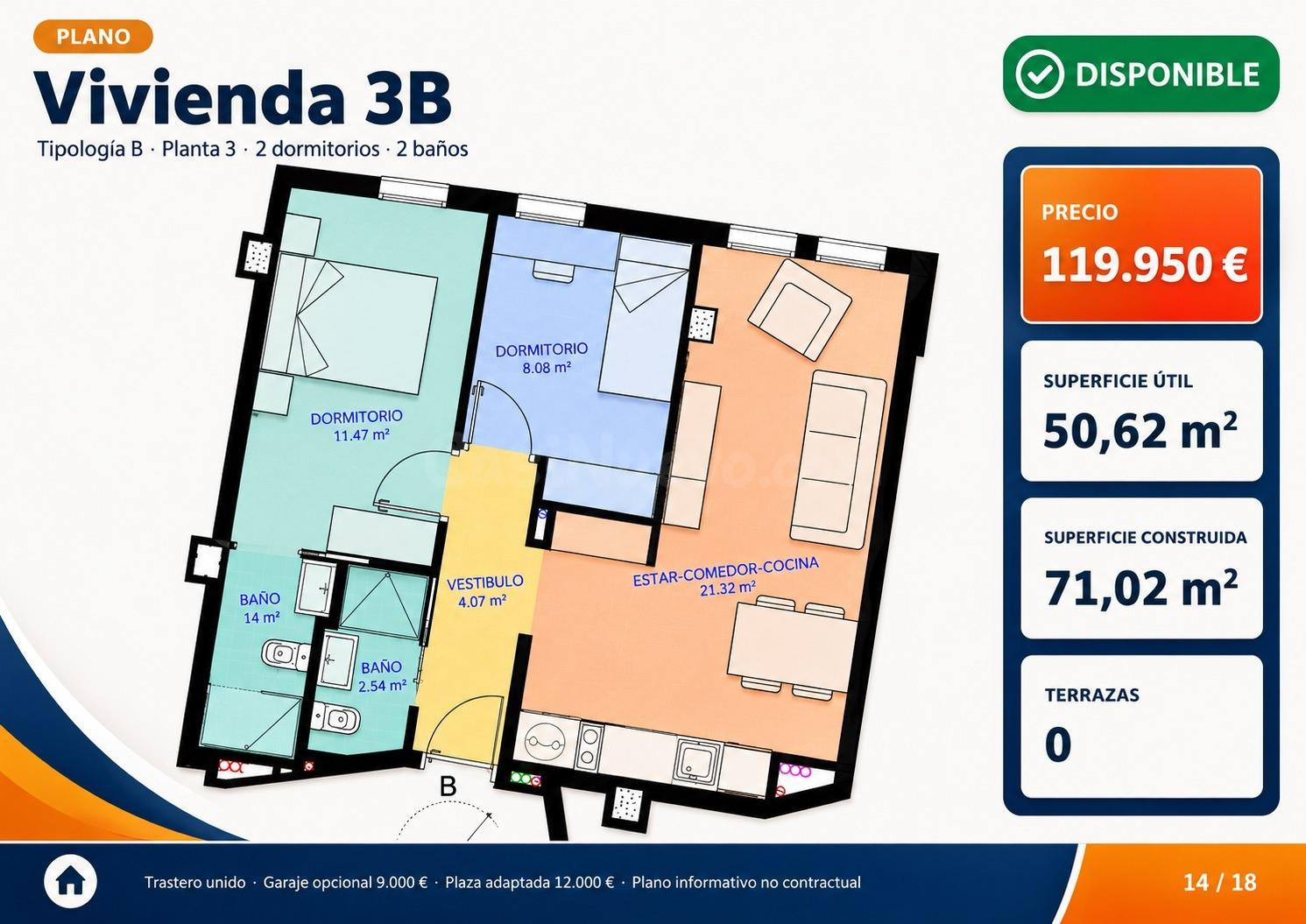 **VIVIENDA DE 2 DORMITORIOS EN JAVALÍ NUEVO**