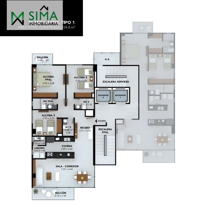 SE VENDE HERMOSO APARTAMENTO EN ZONA DE CASTILLOGRANDE