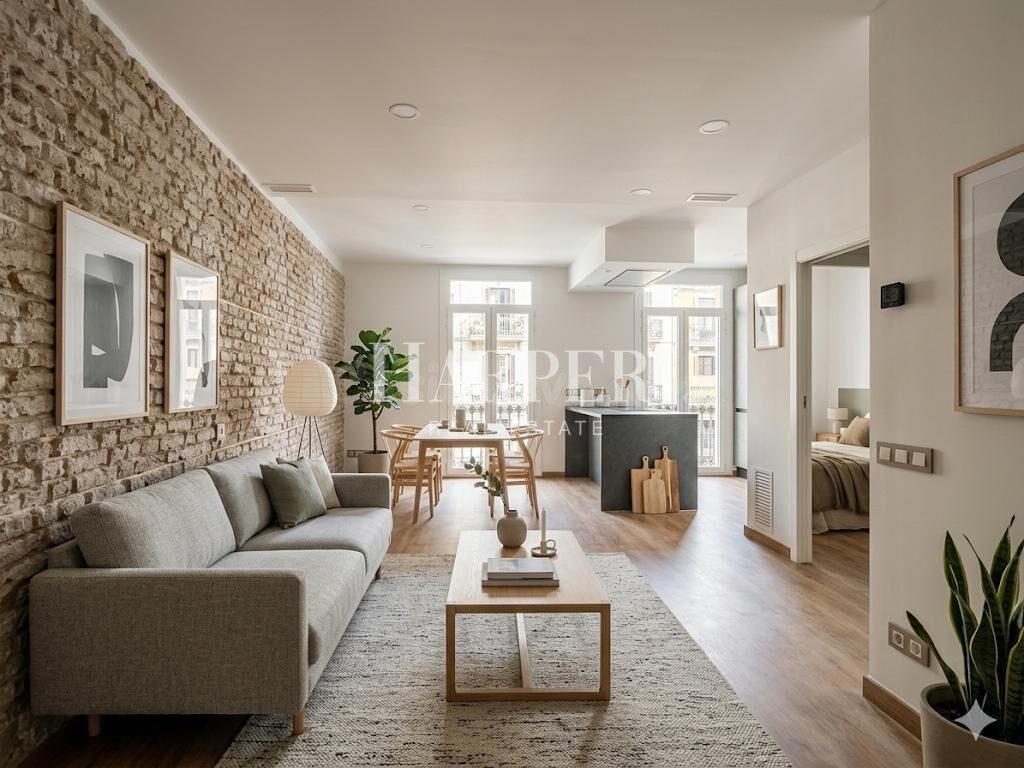 Piso luminoso y renovado de 2 habitaciones en Eixample