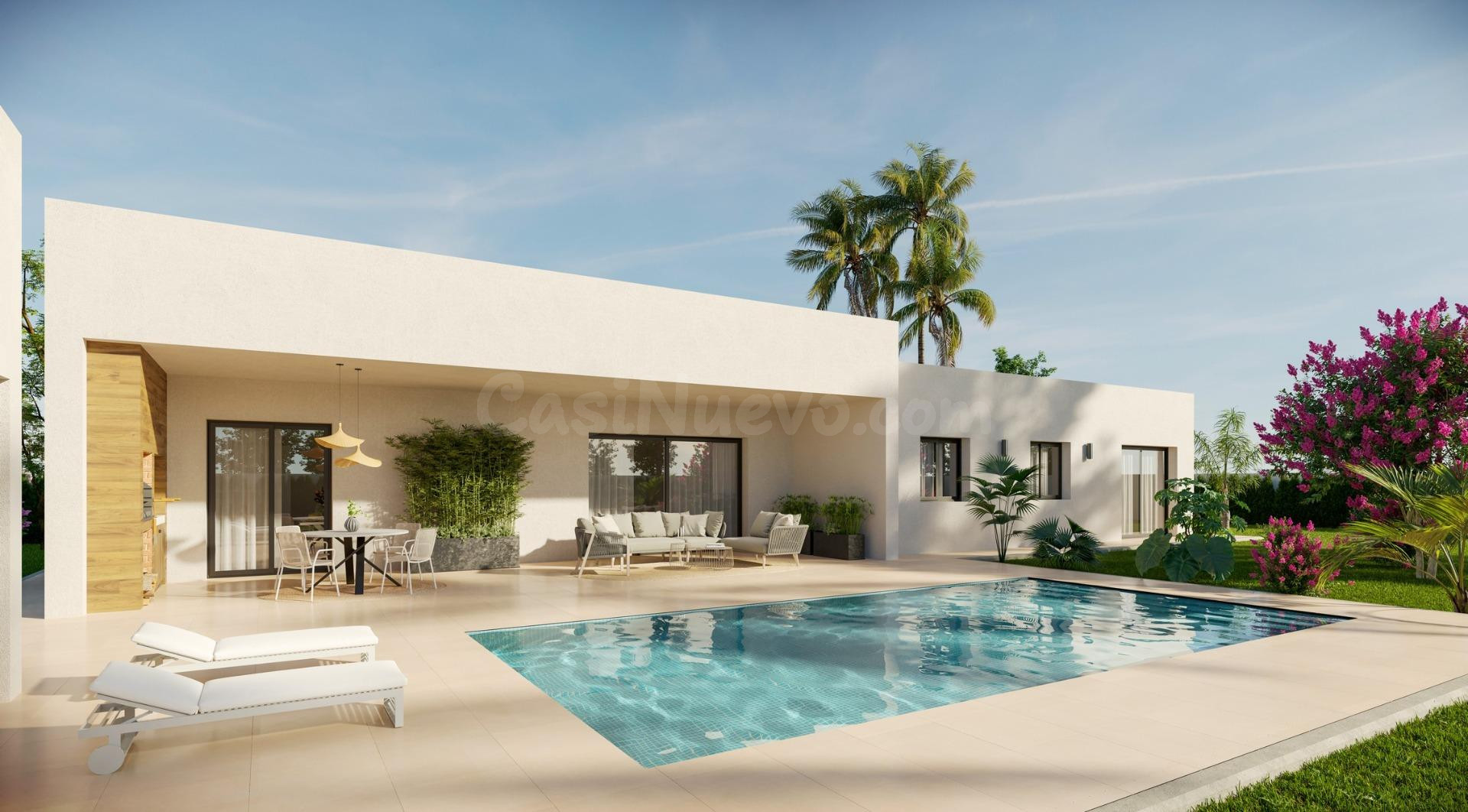 Villas de obra nueva situadas en término de Aspe.