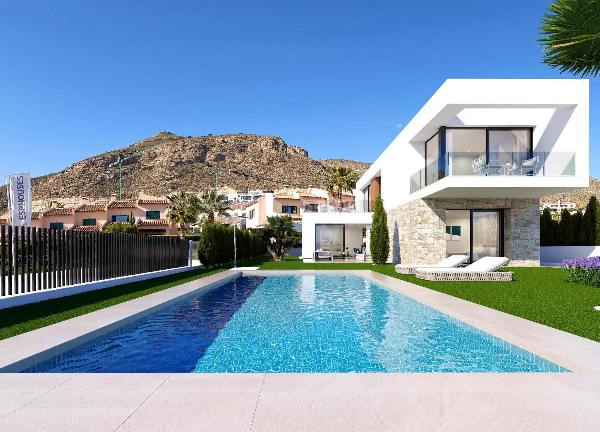 Residencial de obra nueva de villas independientes en Sierra Cortina, Finestrat.
