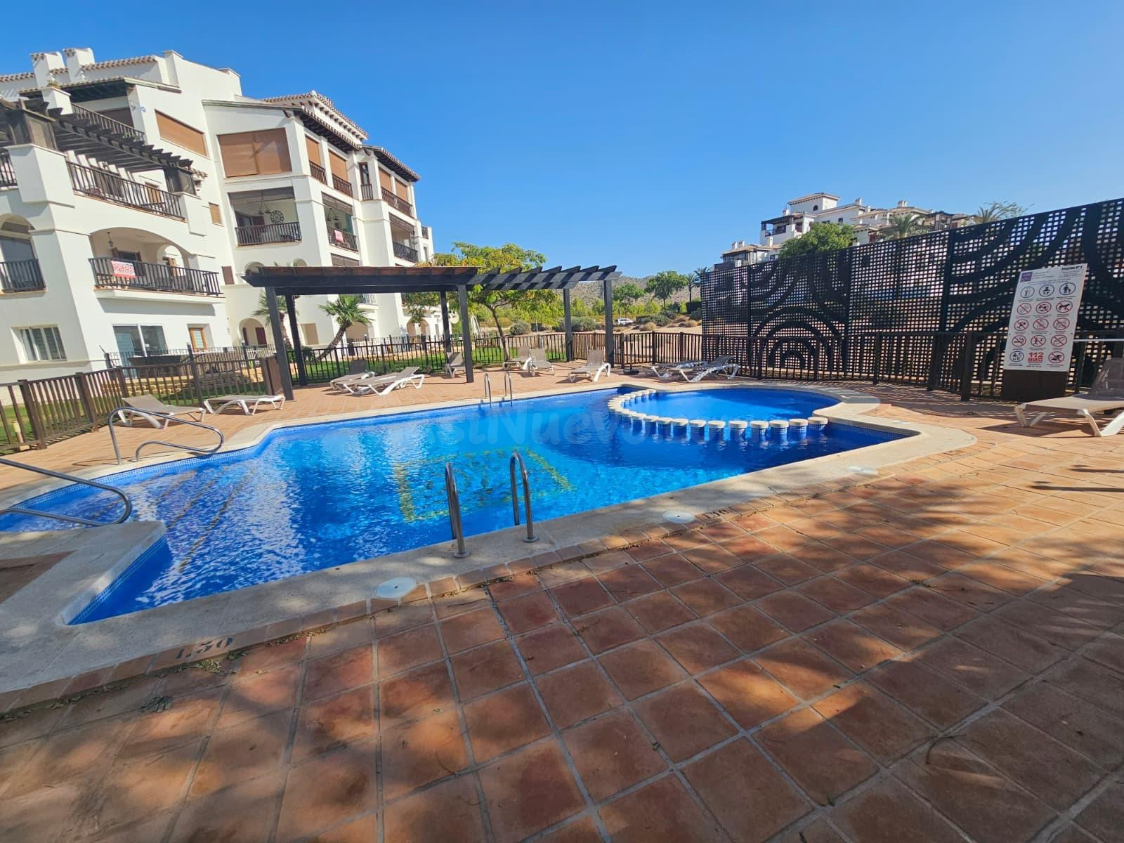 APARTAMENTO DE 2 DORMITORIOS CON VISTAS AL GOLF Y PISCINA EN EL VALLE GOLF RESORT – MURCIA