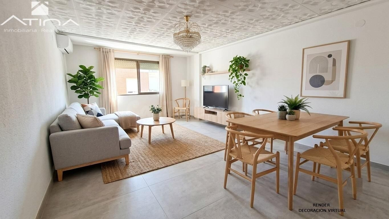 Piso en venta en Piles pueblo de 3 habitaciones con aire aco