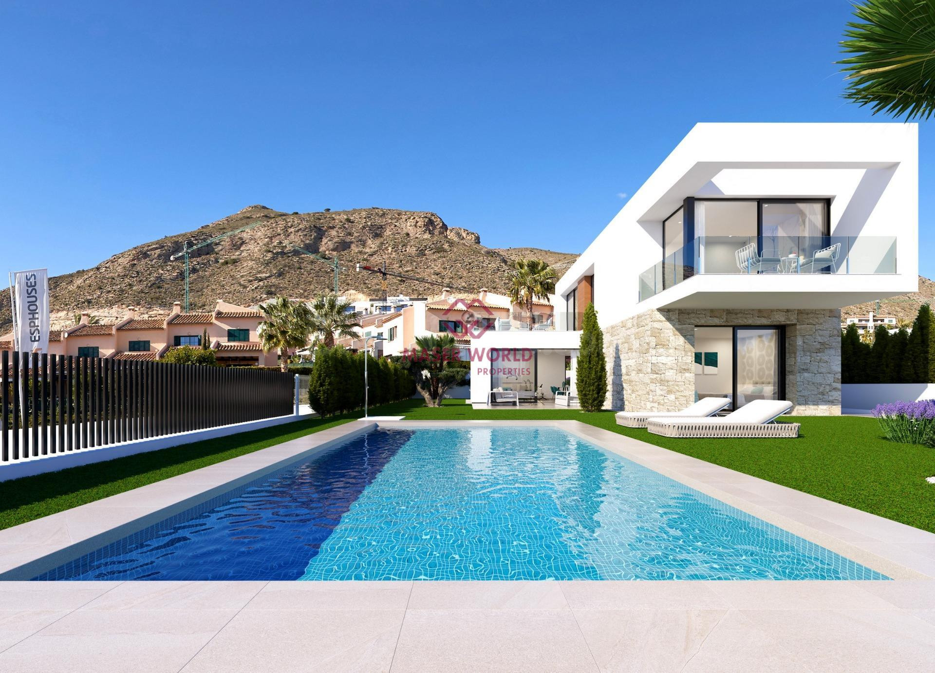 Residencial de obra nueva de villas independientes en Sierra Cortina, Finestrat.