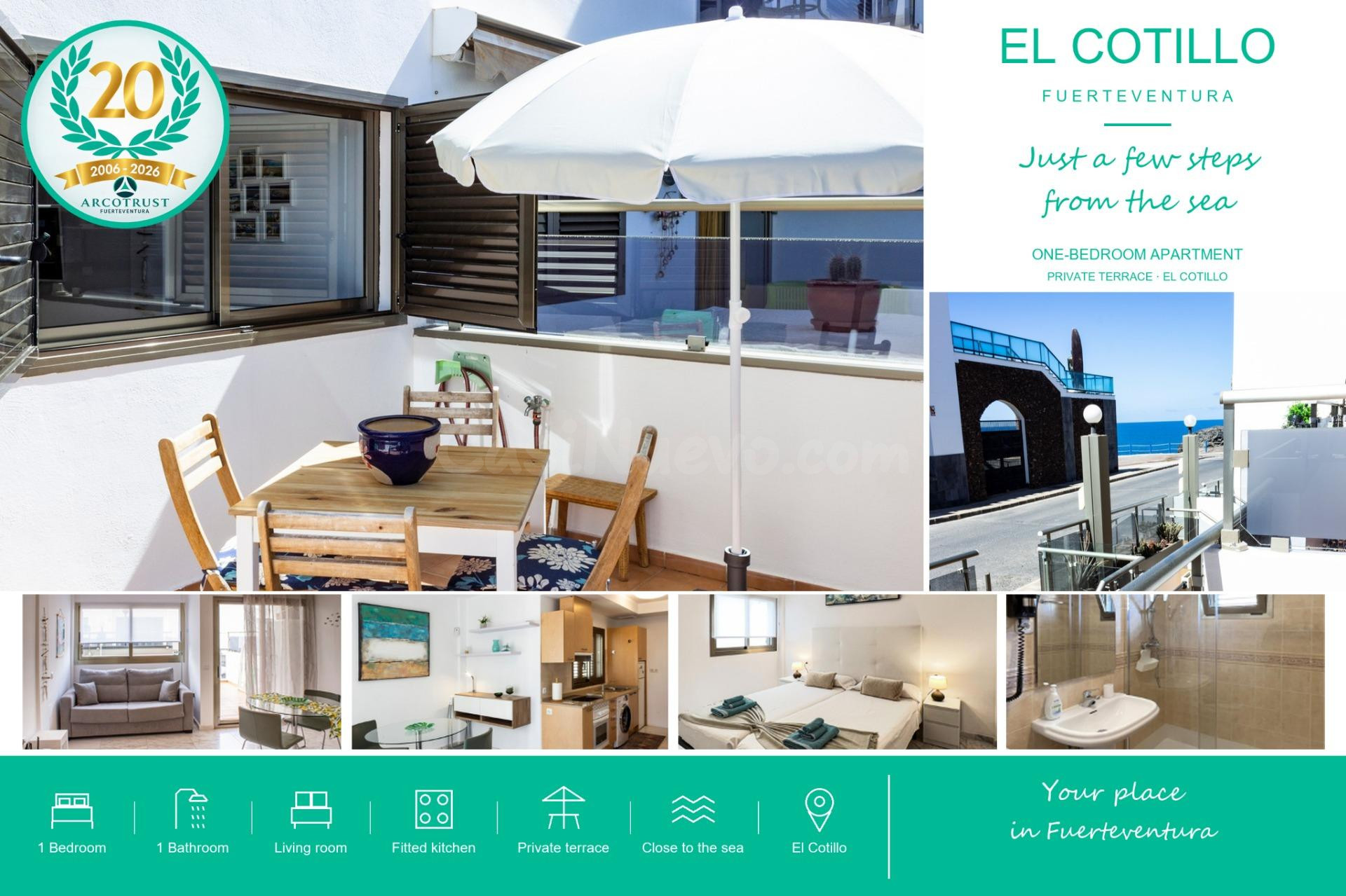 Apartamento de un dormitorio cerca del mar – El Cotillo