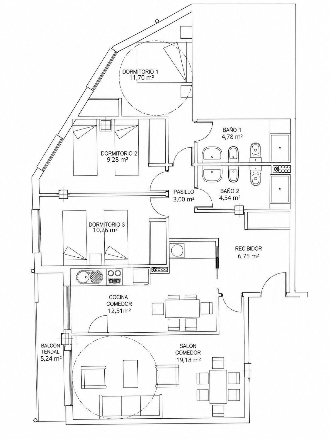 Piso seminuevo de 3 habitaciones en O Porriño - foto 4