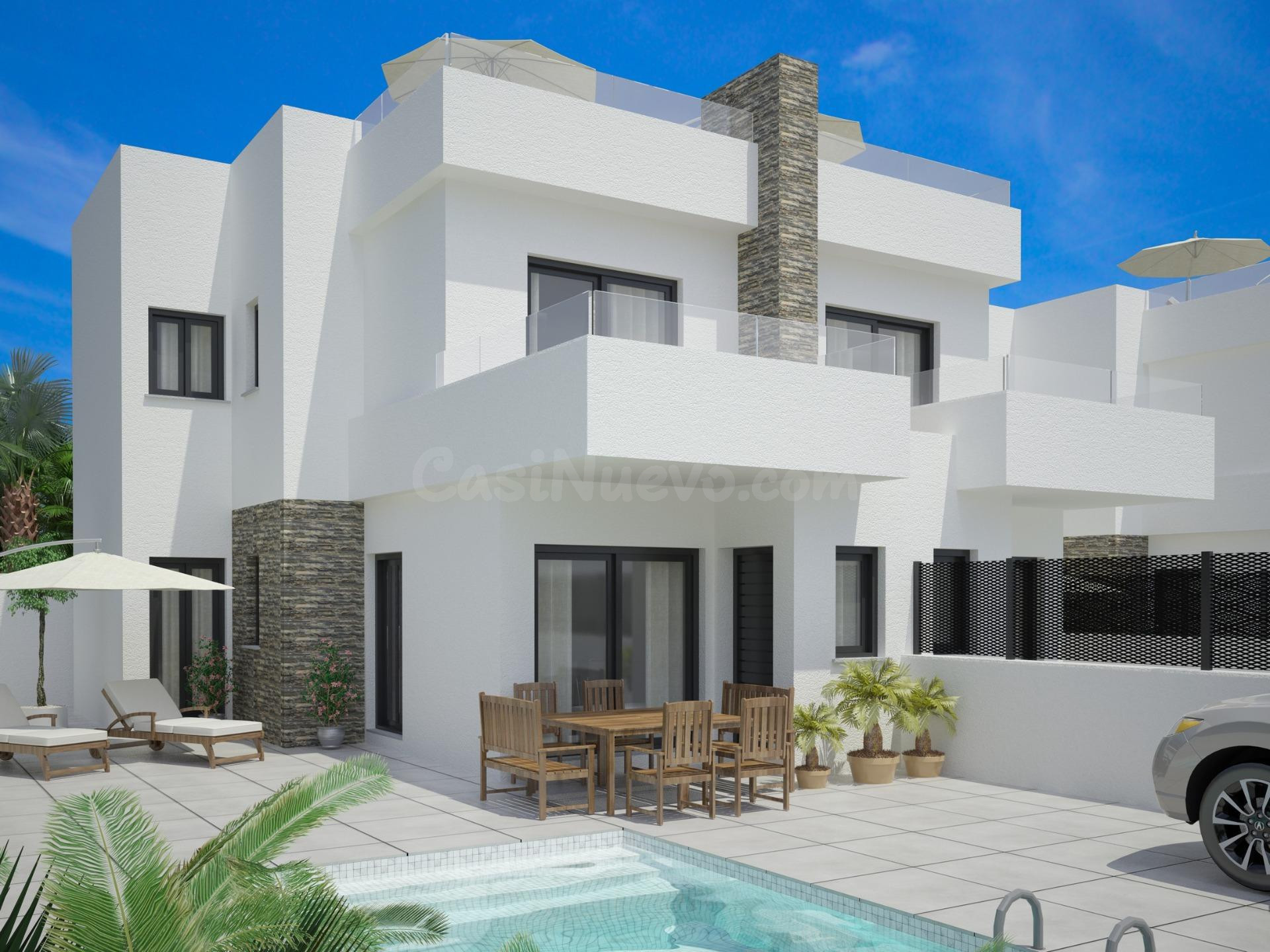 Villa adosada de 3 dormitorios con piscina privada a la venta en Vistabella Golf Resort