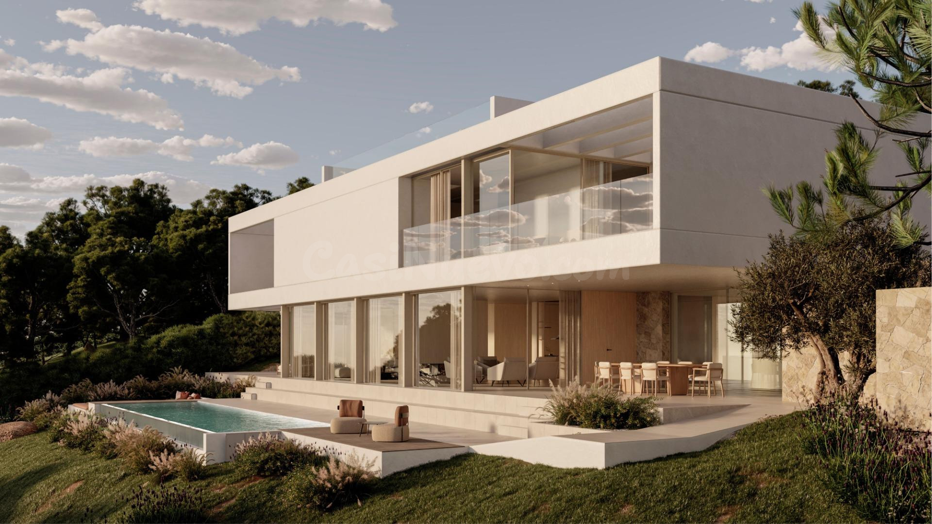 VILLA DE DISEÑO DE OBRA NUEVA EN CALA VINYAS