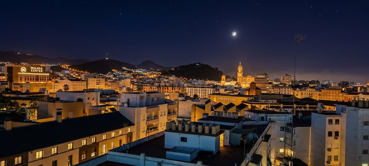Málaga a sus pies: ático de esquina con vistas panorámicas a la Catedral y la Alcazaba