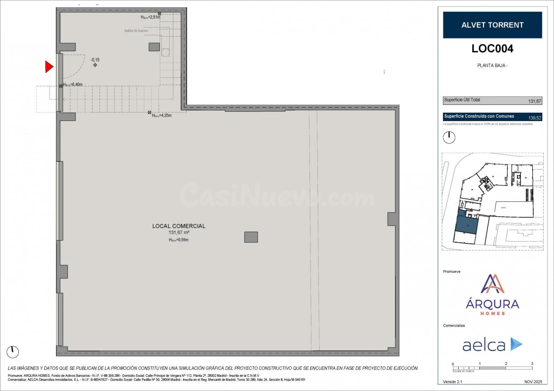 Local comercial 139m² en venta - Parc central