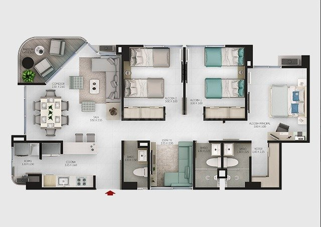 PROYECTO NUEVO - Se vende apartamento Nuevo en el sector de Cielo Mar