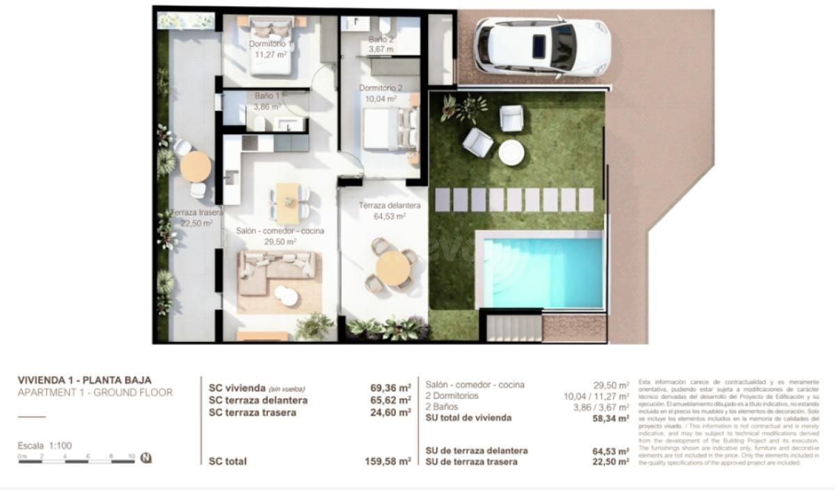 Bungalow 2 habitaciones 69m² en venta - LA PUNTICA - foto 2
