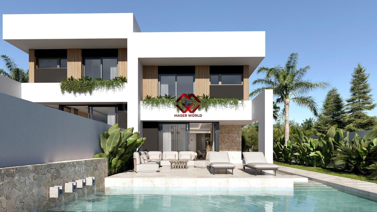 Modernas villas adosadas con piscina privada en Las Filipinas-Orihuela Costa