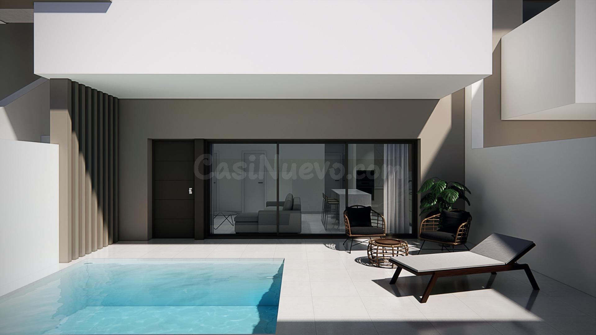 Modernos Bungalows de Obra Nueva en Pilar de la Horadada: Tu Refugio con Jardín o Solárium Privado a un paso del Mediterráneo