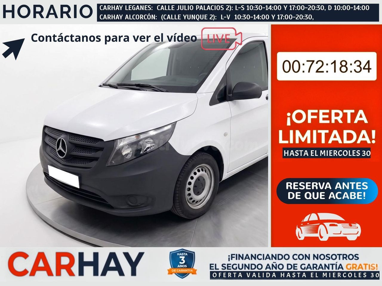 Furgón Mercedes Vito 114 CDI TD compacto nuevo en stock - Alcorcón