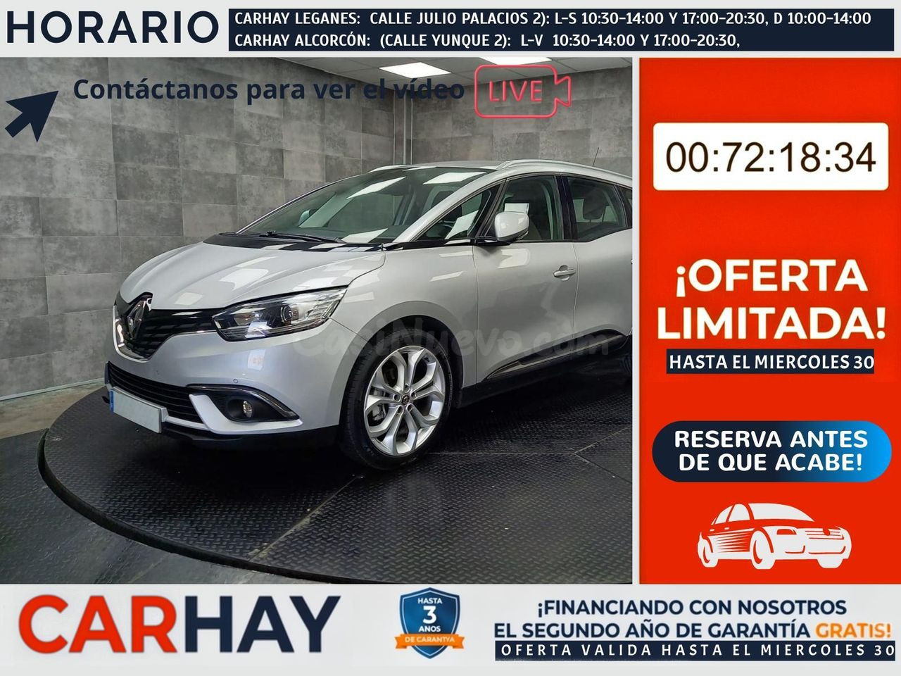 Renault Grand Scénic familiar Madrid: espacio y tecnología para tu día a día