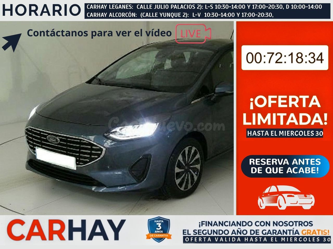Ford Fiesta 1.0 EcoBoost MHEV 125CV Active 5P - Oferta Exclusiva Alcorcón