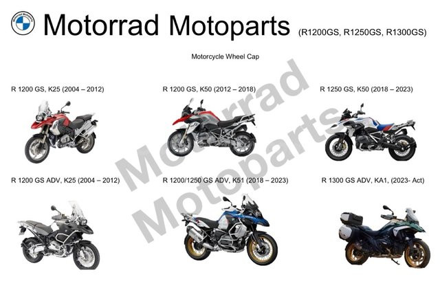 Tapas buje centro rueda BMW GS R1200/1250/1300 - Originales Alemanes - foto 2