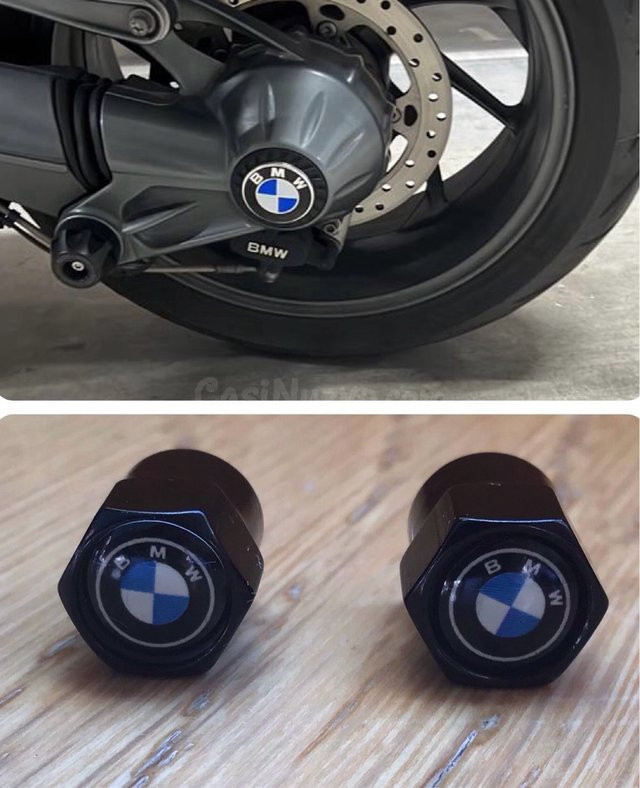Tapas logo BMW moto + tapones válvula neumáticos - Compatibles España/LATAM - foto 2