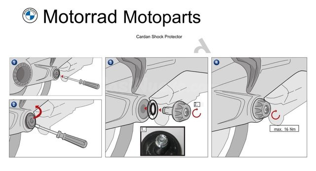 Topes anticaída cardán trasero para BMW - Compatible Adventure y Touratech - foto 4