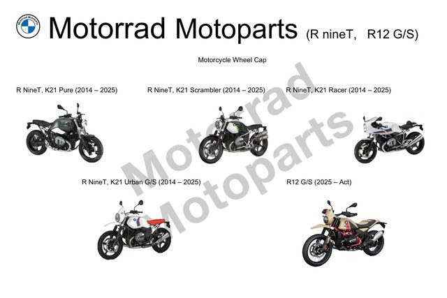 Tapas buje rueda BMW R12/R nineT - Originales Alemanes - foto 2